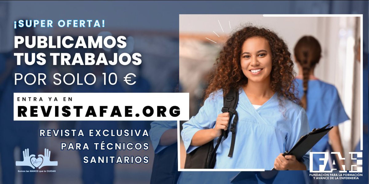 ¿Aún no conoces nuestra Nueva REVISTA DIGITAL #FAE? Dedicada a la publicación de los trabajos elaborados por Técnicos Sanitarios #TCE #TF #TES #TSS

Modalidad PREFERENTE y ESTÁNDAR para la publicación de artículos. Precios especiales para #afiliados #SAE

revistafae.org