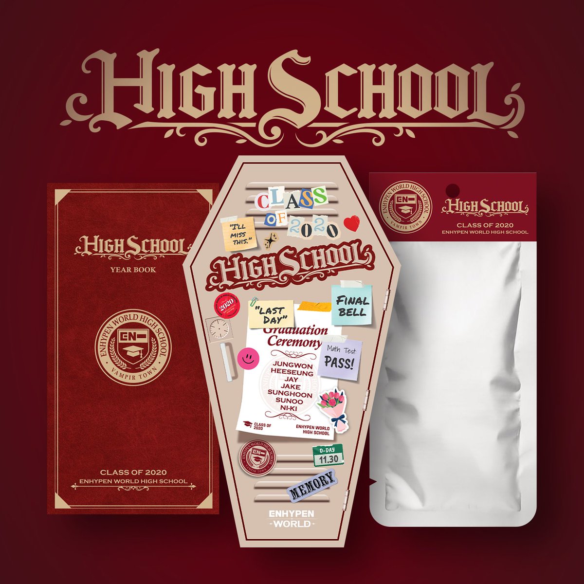 ENHYPEN WORLD Coupon Card Collection 09. HIGH SCHOOL Welcome to