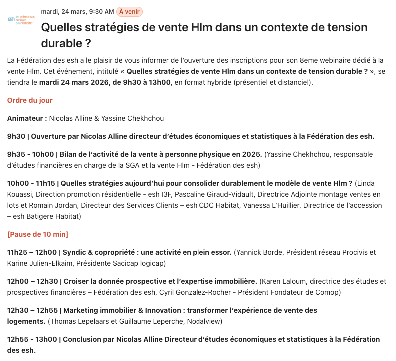 Fédération des ESH tweet media