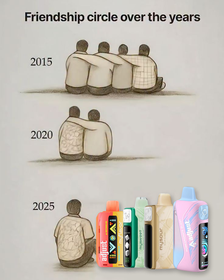 AdjustVapeStore's tweet image. 2015: 4 friends
2020: 2 friends
2025: just me &amp;amp; my Adjust 😎
At least it never leaves.
💨 10% OFF → adjust-vape.com

#VapeAesthetic #LifestyleVibes #MinimalLife #AdjustVape #VapeStyle #SoloLife #MoodPost #TrendingNow