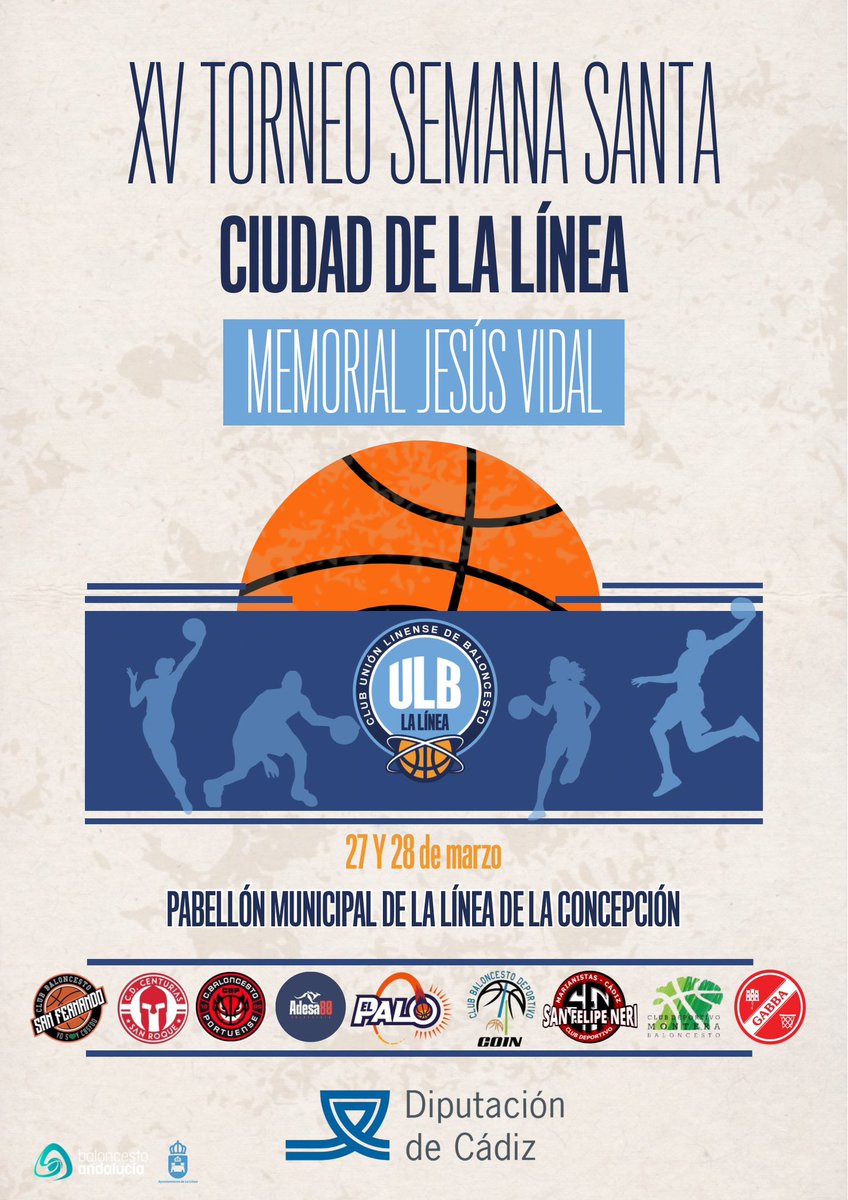 ULBLALINEA's tweet photo. 🏀 Presentado el cartel del Torneo de Semana Santa (27-28 marzo)

👶 Babybasket | 🏀 Premini | ⛹️ Mini.

🔥 Partido Tercera FEB vs CB Marbella

Gracias a @dipucadiz por su apoyo 🙌 https://t.co/TrmwJClCJh