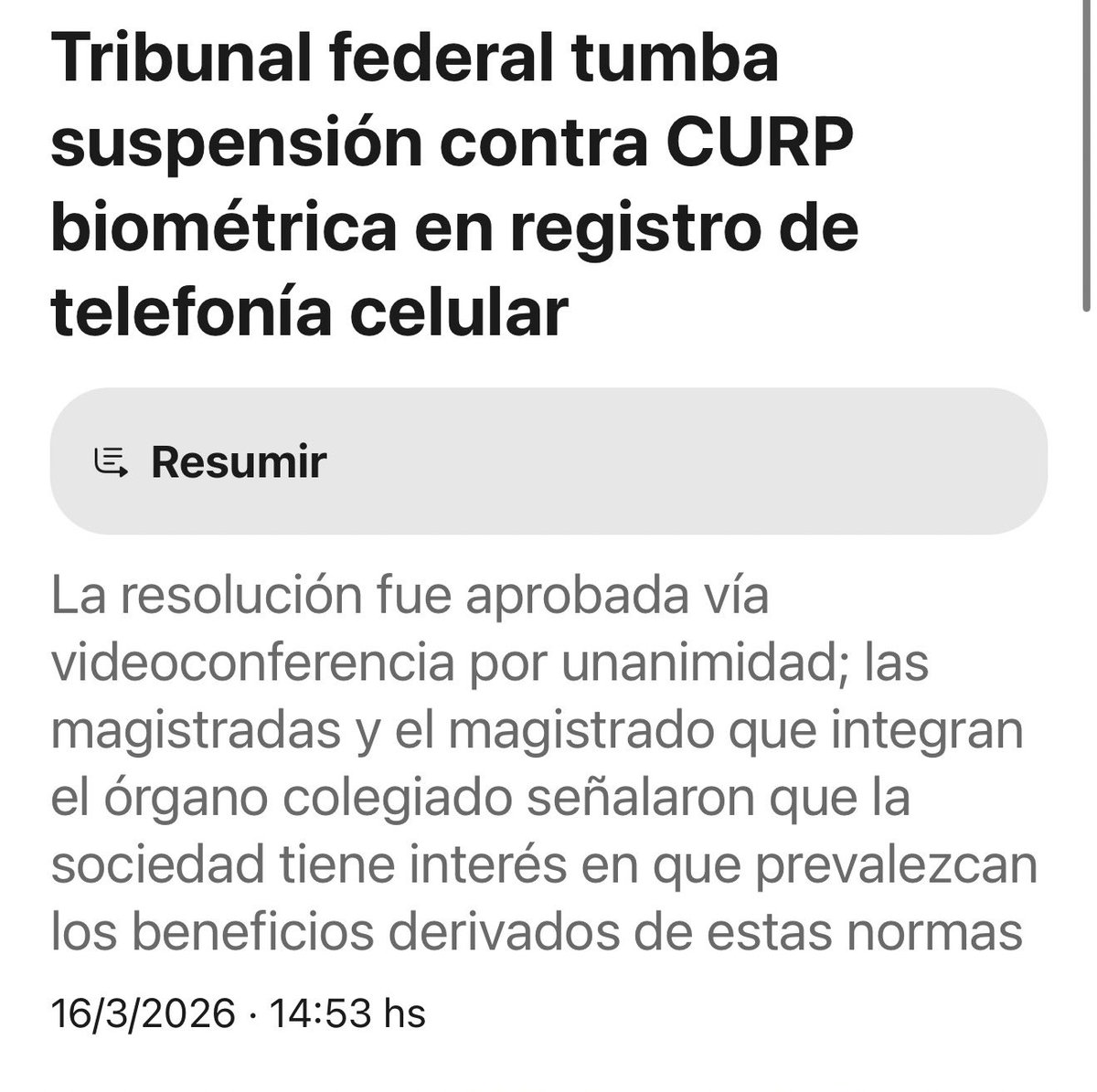 Un Tribunal Colegiado acaba de revocar la suspensión que frenaba el registro obligatorio de líneas celulares. No es menor: esa suspensión protegía a al usuario mientras se resolvía el amparo. Hoy, por unanimidad, el tribunal dejó sin efectos la suspensión,  y permitió que el