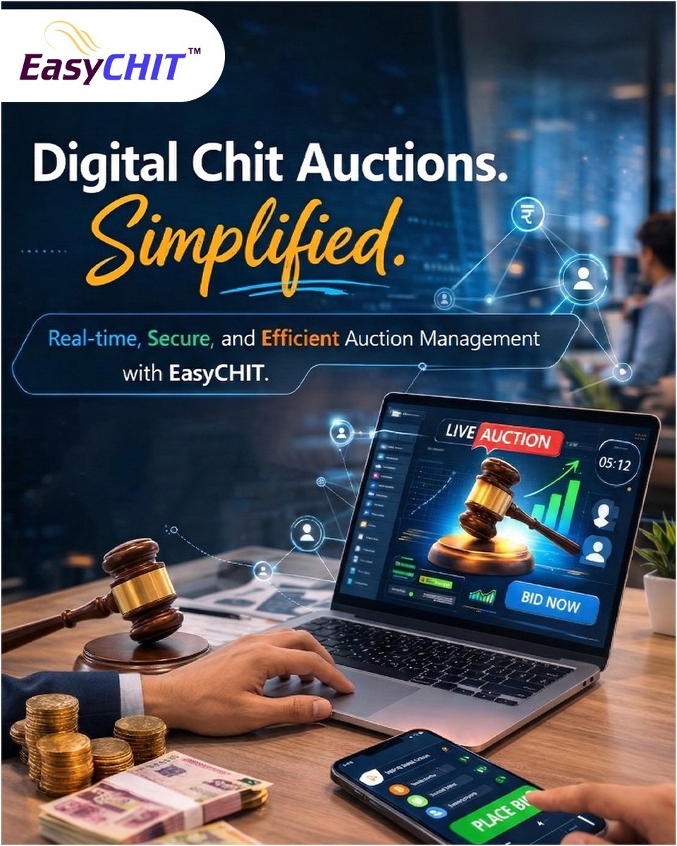 EasyChit's tweet photo. Managing chit fund auctions just got smarter with EasyCHIT 🚀

🌐 https://t.co/migwy1st7L
📞 91009 99090, 91009 99383

#EasyCHIT #ChitFund #DigitalAuctions #OnlineAuction #FintechIndia #SmartAutomation https://t.co/wPrlcCLhj1