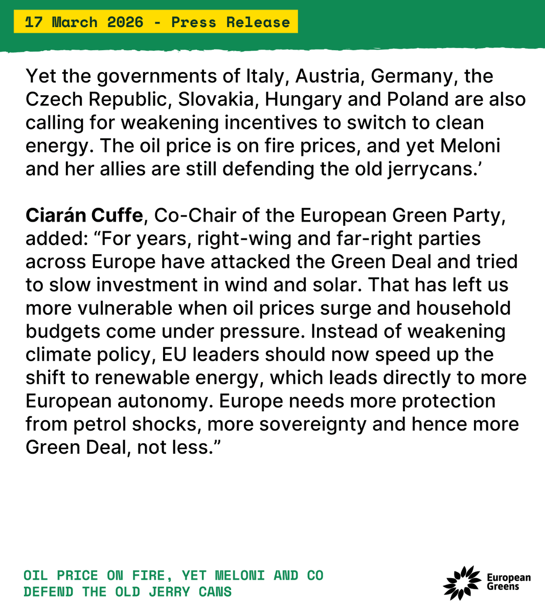European Greens tweet media