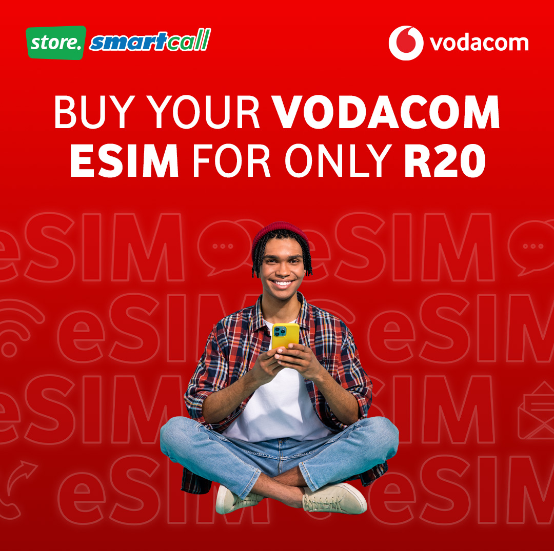 SmartcallVSP2's tweet image. Agents, give your customers MORE with Vodacom eSIM!

- Easy to activate
- Secure &amp;amp; reliable
- Perfect for modern smartphones

Help your customers go digital and stay connected effortlessly.👉 Order now: store.smartcall.co.za

#SmartcallAgents #Vodacom #eSIM #SellMore