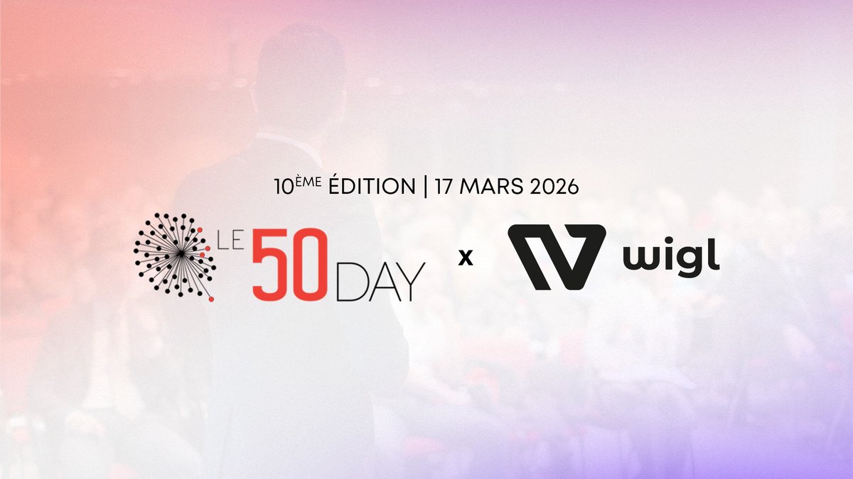 WiglApp's tweet image. 🎯 Cet après-midi, Wigl est au #50Day 10ᵉ édition.

Jérôme Frier et Julien Achard de nos équipes sont sur place.

Levée de fonds, partenariats, produit : envoyez-nous un DM 📩

📍 Théâtre de Paris
🕞 14h
🎟️ Live gratuit