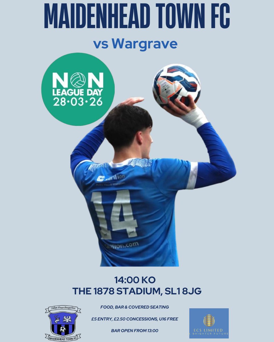Non-League Day – 28th March 

Join us at <a href="/BurnhamFC1878/">Burnham Football Club</a> as we take on <a href="/Wargrave_FC/">Wargrave FC</a> in a big clash and help us pack out the ground!

Swap the big leagues for local football, with great food, drinks, and even a free bottle if we break our attendance record 🍾

See you there!