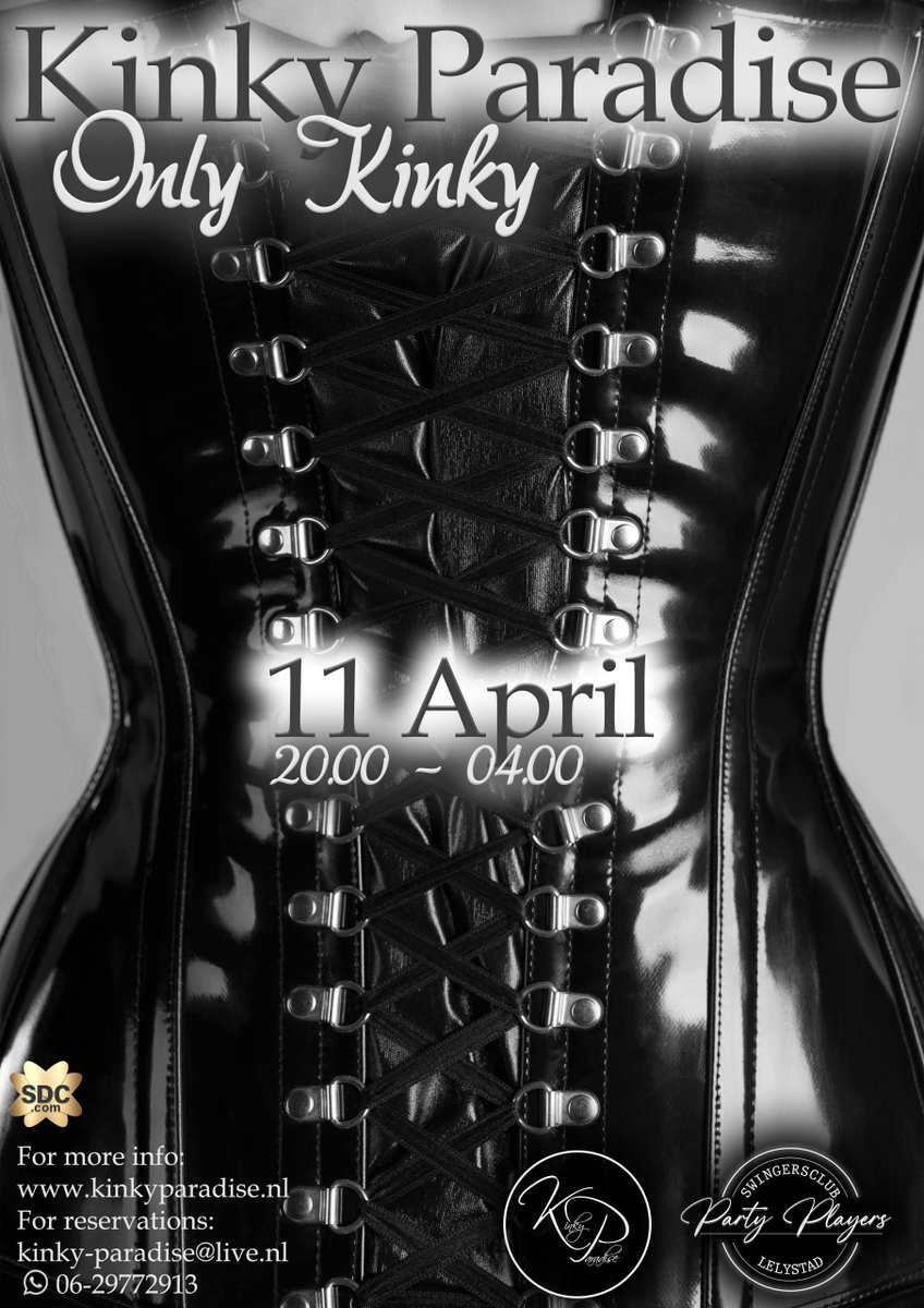 Kinky Paradise Only Kinky 11 april 20.00 - 04.00 Reserveren kan via de mail; kinky-paradise@live.nl of via Whatsapp berichten 0629772913
<a href="/SwingersworldPP/">PartyPlayers</a>
<a href="/KinkyParadise/">Kinky Paradise</a>