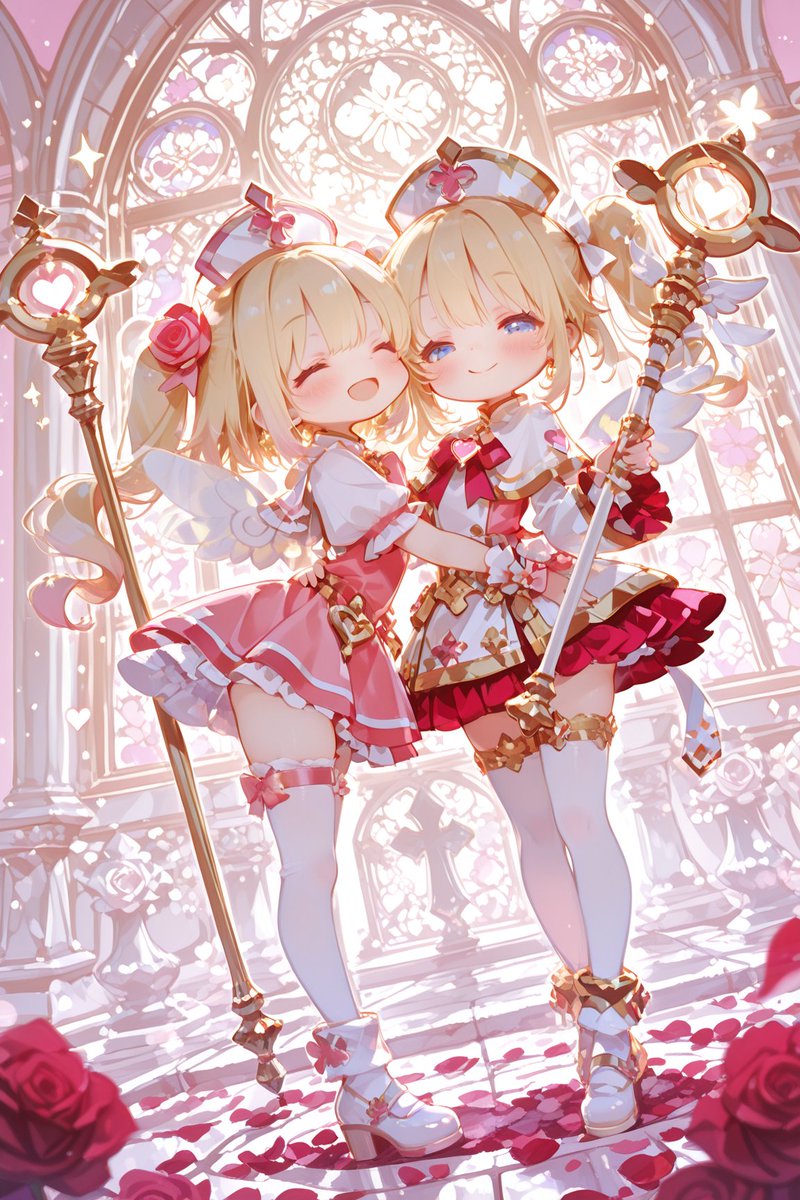 「やったー💕」
「さくせんがちぃー✨️」
 #聖天使双子