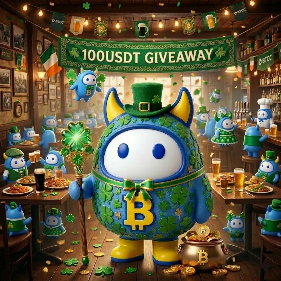 St Patrick's Day☘️
100USDT GIVEAWAY for 5 winners
✅Follow us
✅Repost
✅BTCC UID

#BTCCBestCEX #giveaway #usdt #airdrop