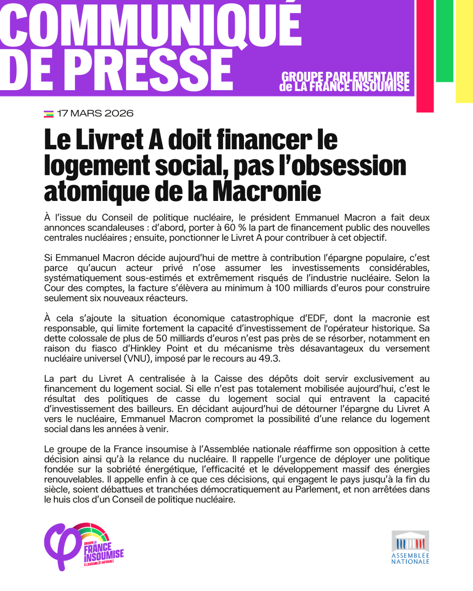 La France Insoumise à l'Assemblée nationale tweet media
