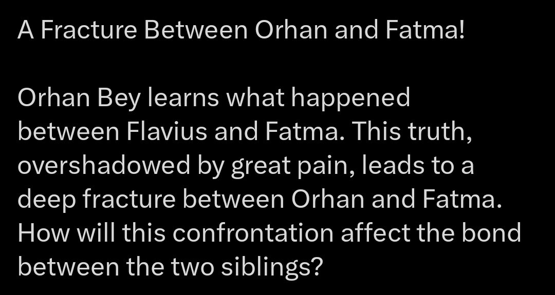 unknown_verse00's tweet photo. I’m sorry to say this, but what bond are they talking about? Did Orhan and Fatma have any bond? The makers did them so dirty… they didn’t show even a bit of sibling bonding between them. Orhan was always cold toward every member of his family. 

#OrFat #FatVius #KuruluşOrhan https://t.co/0W58TQLoOZ