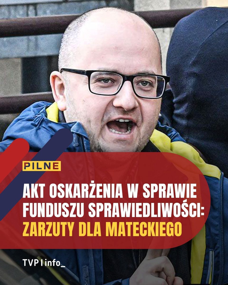<a href="/DariuszMatecki/">Dariusz Matecki</a>, samozwańczy król hejtu, pokoleniowy stalinista w skórze narodowca, kłamca z powołania, kapuś z dziada pradziada, zajadliwy nacjonalista z mordą pełną jadu, właśnie dostał po tej faszystowskiej mordzie aktem oskarżenia za sześć konkretnych przestępstw, grozi mu 10