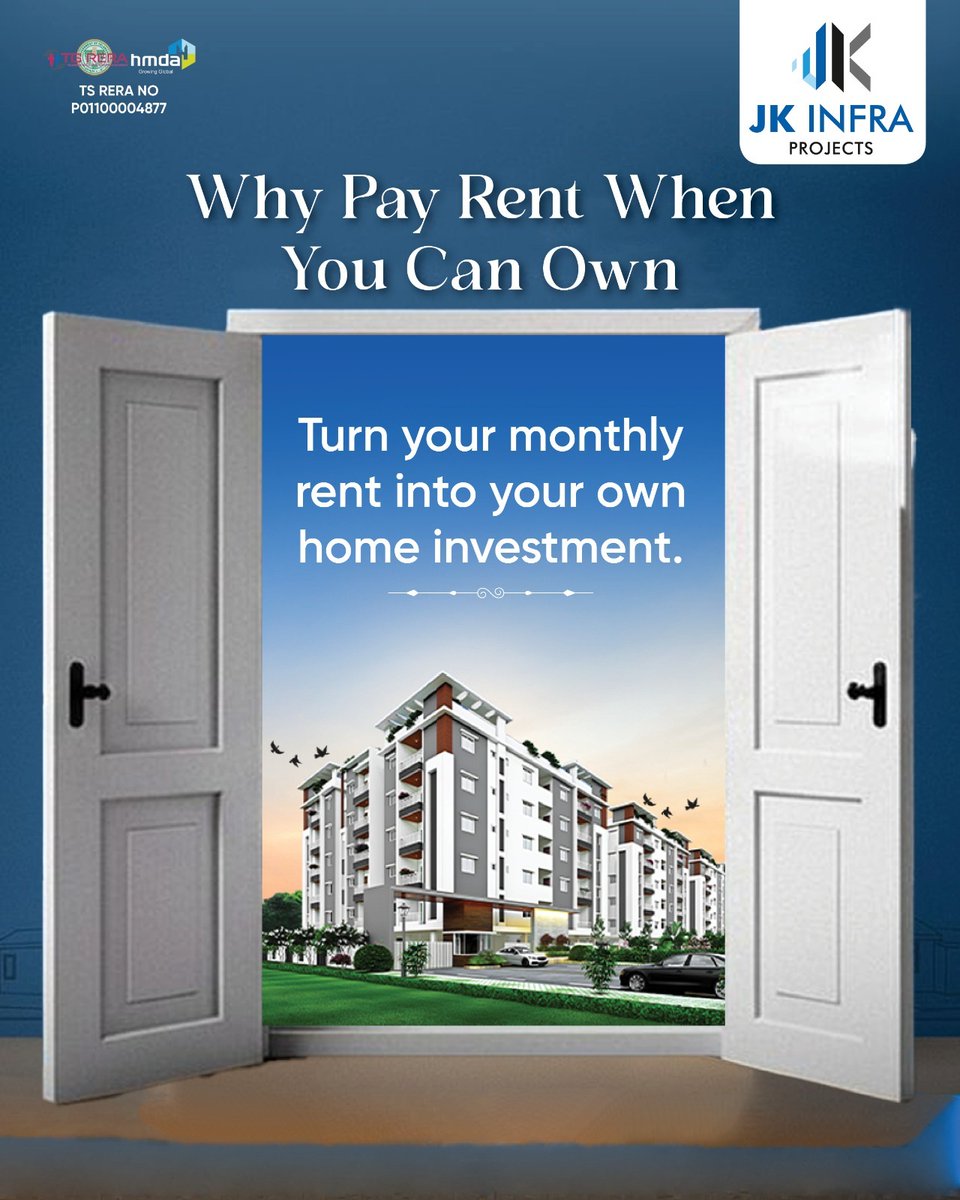 keystone_india's tweet image. Why Pay Rent When You Can Own?
Stop paying rent—start owning your dream home with JK Infra Projects.
✨ Ready to Move-In Homes
📍 Isnapur
📞 7997998589
Make a smart move today—invest in your future!
#StopPayingRent #ReadyToMove #NoGST #Isnapur #JKInfraProjects #DreamHome