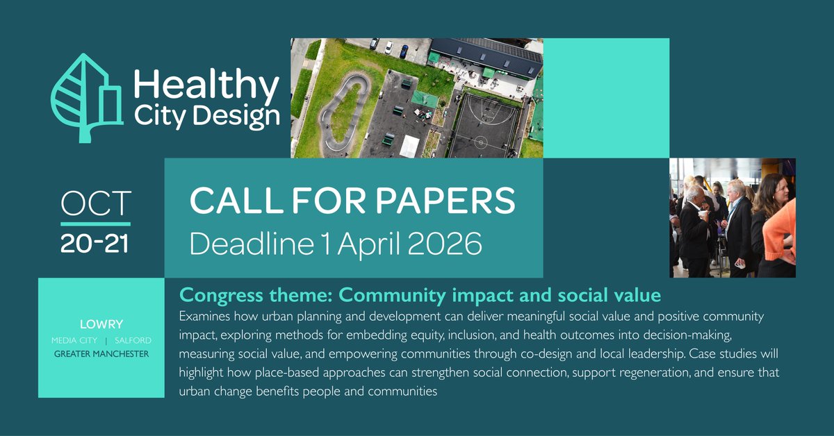 Healthy City Design 2026 International Congress tweet media