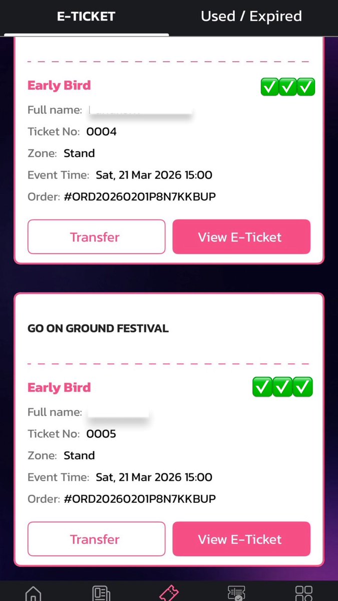 ggypy's tweet photo. มีบัตรปล่อย 2 ใบนะคะ
ซื้อคู่ 1200 บาท
ซื้อเดี่ยว 650 บาทค่า
ถามเพิ่มเติมในแชทได้เลยค่า
#goonground #goongroundfestival #solitudeisbliss #inspirative #desktoperror https://t.co/5Hm547Wl6n