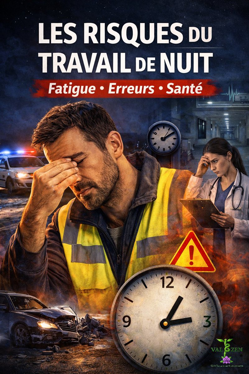 Val_et_Zen's tweet photo. 🌙 Travailler la nuit = plus de risques qu’on ne le pense :
⚠️ fatigue,
⚠️ baisse de vigilance,
⚠️ erreurs / accidents.

Et sur le long terme :
• troubles du sommeil,
• risques cardio / métaboliques.

👉 À intégrer dans l’évaluation des risques.

Et dans votre entreprise ? 💬 https://t.co/AntGza0pop