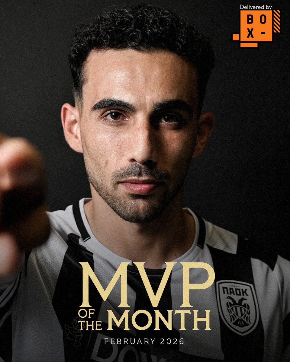 PAOK_FC's tweet image. Πολυτιμότερος παίκτης για τον Φεβρουάριο, ο #Michailidis. 
#February #MVP BOX

🔗paokfc.gr/nea/20260317-o…