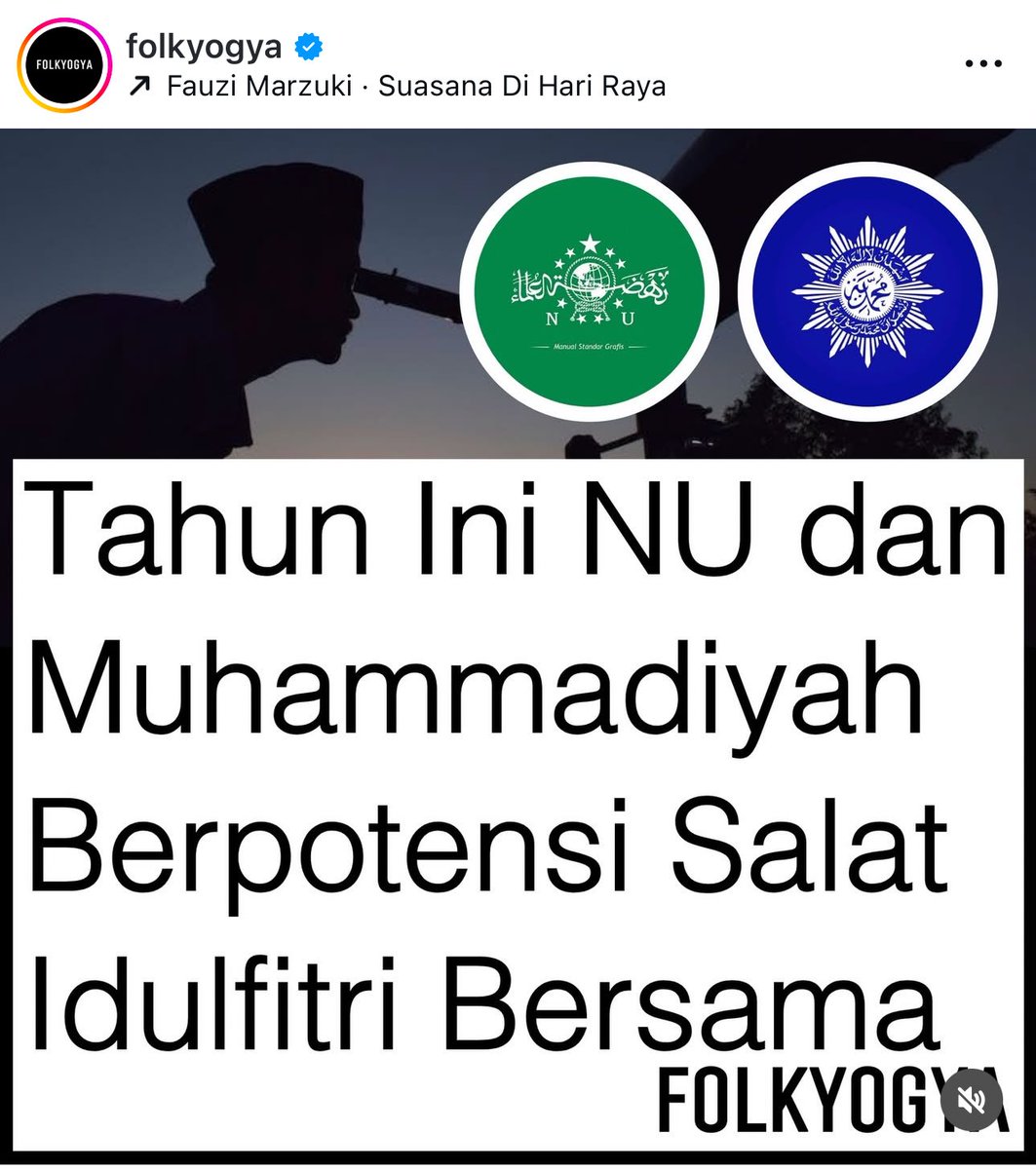 Breaking news:

Walaupun awal puasanya berbeda antara NU dan Muhammadiyah, ada potensi sholat Idul Fitri-nya bersamaan di hari Jumat, 19 Maret 2026.