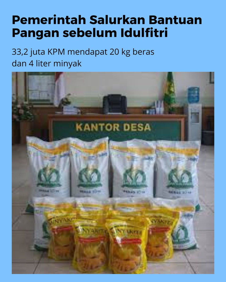 zeetoko's tweet image. Idulfitri tinggal menghitung hari, bantuan pangan pun mulai mendarat. Bantuan beras dan minyak ini adalah bentuk hadirnya negara di tengah masyarakat untuk merayakan hari besar dengan penuh suka cita.  #BerkahRamadan #PemerintahHadir