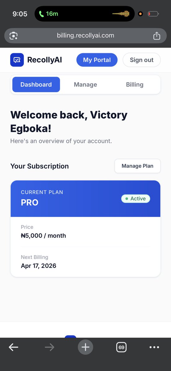 egbokavictory_'s tweet photo. I just paid for my Recollyai Pro✅ https://t.co/nr99Tgn3Py