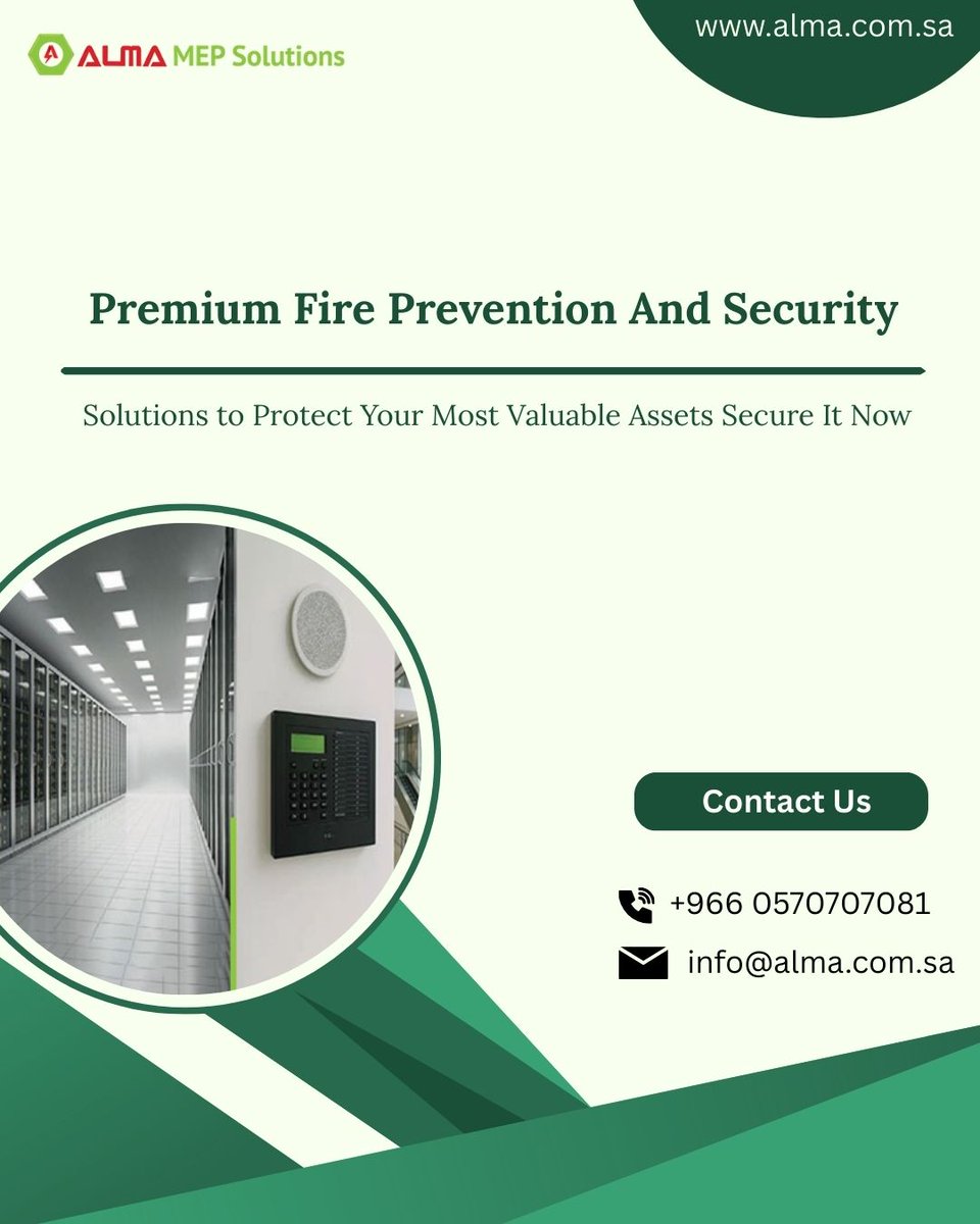 alma_security's tweet photo. Is your business fully protected?
From fire prevention to top-notch security systems, ALMA MEP Solutions has you covered.
๐ https://t.co/JJm0LJ5ZUG
#FirePrevention #SecuritySystems #AssetProtection #SafeBusiness #ALMASolutions #ProtectYourAssets https://t.co/inGpzPwoJS