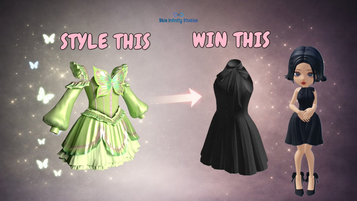 Win this black LIMITED dress 🎀
👗 Create an outfit with this green butterfly dress (you don't have to own it), post it on your profile and comment done
roblox.com/catalog/749391…
🔁 Like and share this post
♾️ Join my roblox group
roblox.com/communities/12…

The best outfit will