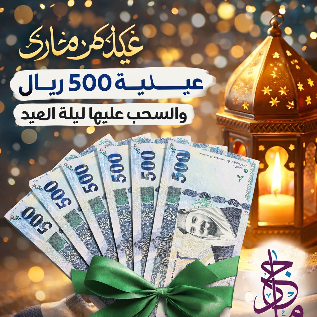 عيدية ٥٠٠ ريال  
راح تقسم بين اثنين، والسحب عليها يوم العيد بإذن الله  
السحب بيكون مثبت ومصور بتطبيق خاص بشكل آلي  
رتويت + متابعة  
#مسابقة #عيد_1437 #عاد_عيدكم #تحري_هلال_شوال