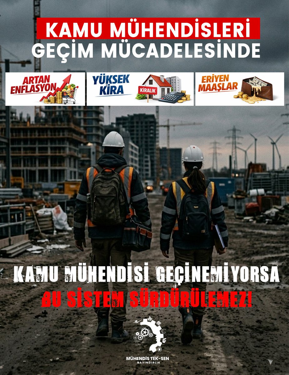 Kamu mühendisleri, milyarlarca liralık projelerde kritik sorumluluklar üstlenirken teknik, mali ve hukuki riskleri de taşımaktadır. Ülkenin enerji, altyapı ve sanayi sistemlerinin sürekliliğini sağlayan temel güçtür onlar! 👊

Ancak artan enflasyon ve yaşam maliyetleri karşısında