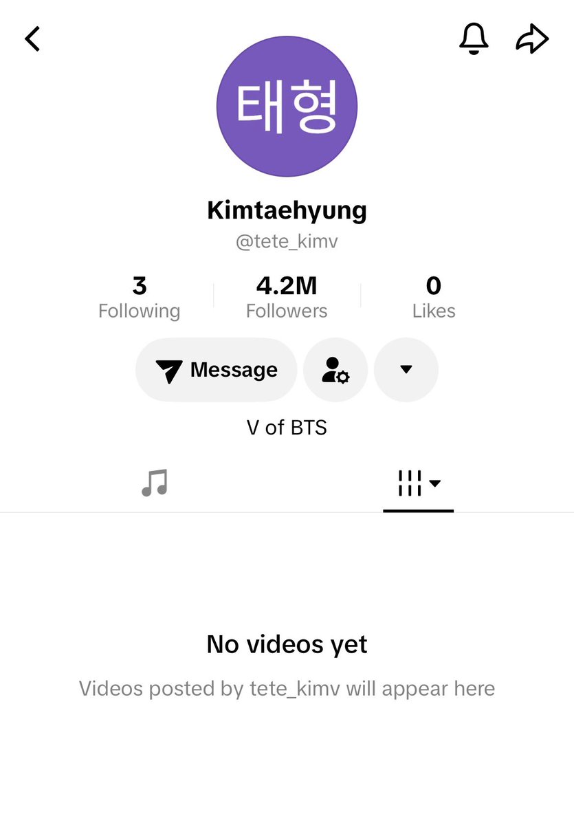 Taehyung has added ‘V of BTS’ to his TikTok bio!

(tiktok.com/@tete_kimv?_r=…)