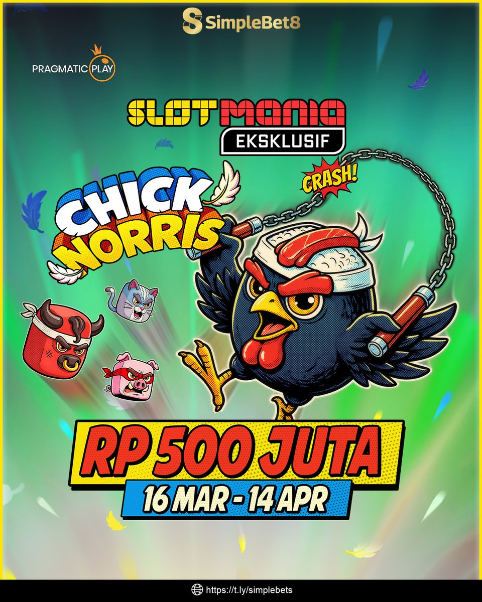 simplebet_8's tweet photo. 🔥 CHICK NORRIS REWARDS TELAH DIMULAI! 🔥
Siap-siap berburu cuan dari event paling panas bulan ini 💥

📅 Periode: 16 Maret – 14 April
💰 Total Hadiah: Rp 500.000.000

🔎 Cari di Google: SIMPLEBET8
💳 Pembayaran praktis via QRIS • OVO • DANA • GOPAY

#MainMenang #Hadiah500Juta https://t.co/8WefwlrJDF