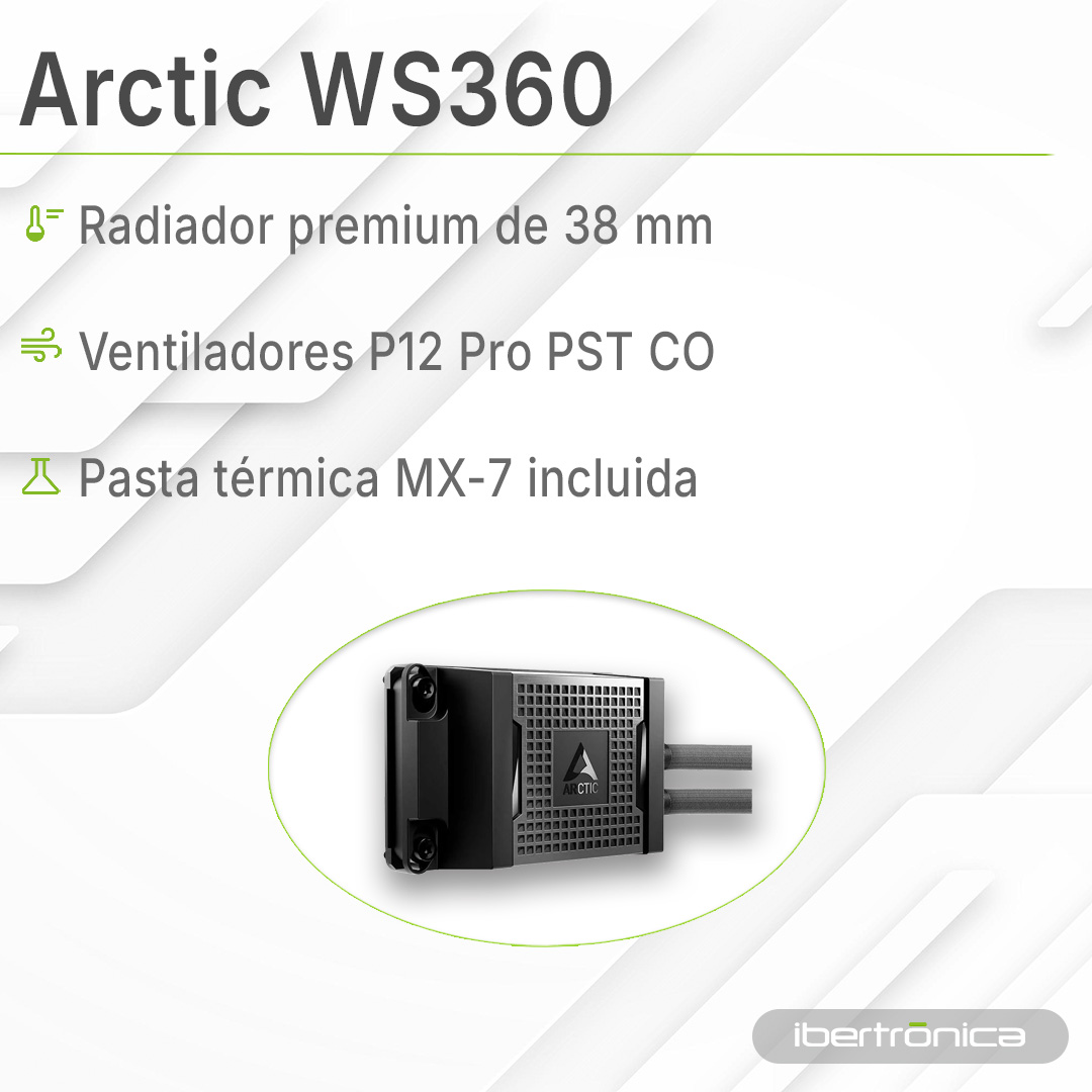 ibertronica's tweet image. ❄️ Potencia tu workstation con ARCTIC Liquid Freezer WS360-SP5, WS360-SP6 y WS360-4710: refrigeración líquida profesional, alto rendimiento y fiabilidad 24/7. 🚀 #ARCTIC #Cooling #Workstation #PCBuild 

🔗👇 
zurl.co/Hjg6v