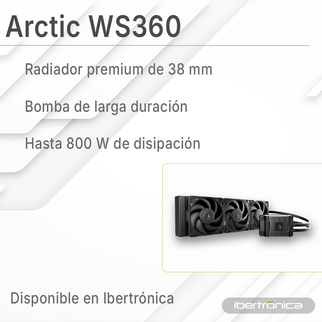 ibertronica's tweet image. ❄️ Potencia tu workstation con ARCTIC Liquid Freezer WS360-SP5, WS360-SP6 y WS360-4710: refrigeración líquida profesional, alto rendimiento y fiabilidad 24/7. 🚀 #ARCTIC #Cooling #Workstation #PCBuild 

🔗👇 
zurl.co/Hjg6v