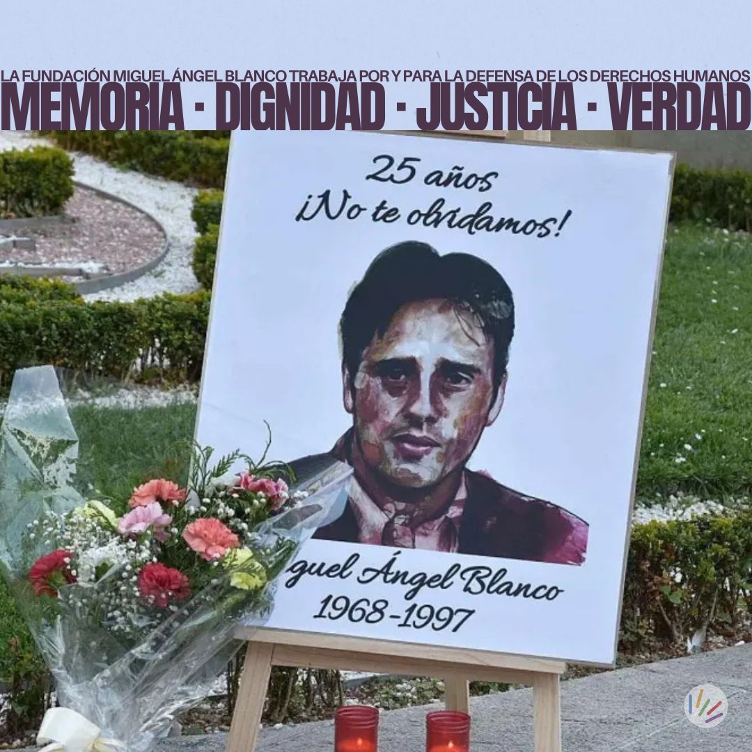 FundMABlanco's tweet image. 🔹 Porque hacer #Memoria es un acto de #Justicia, porque la #Dignidad de las víctimas merece respeto, y porque la #Verdad no puede ser silenciada.

🙇‍♀️ En la Fundación Miguel Ángel Blanco trabajamos para que el terrorismo no sea respondido con impunidad y para que el legado de las