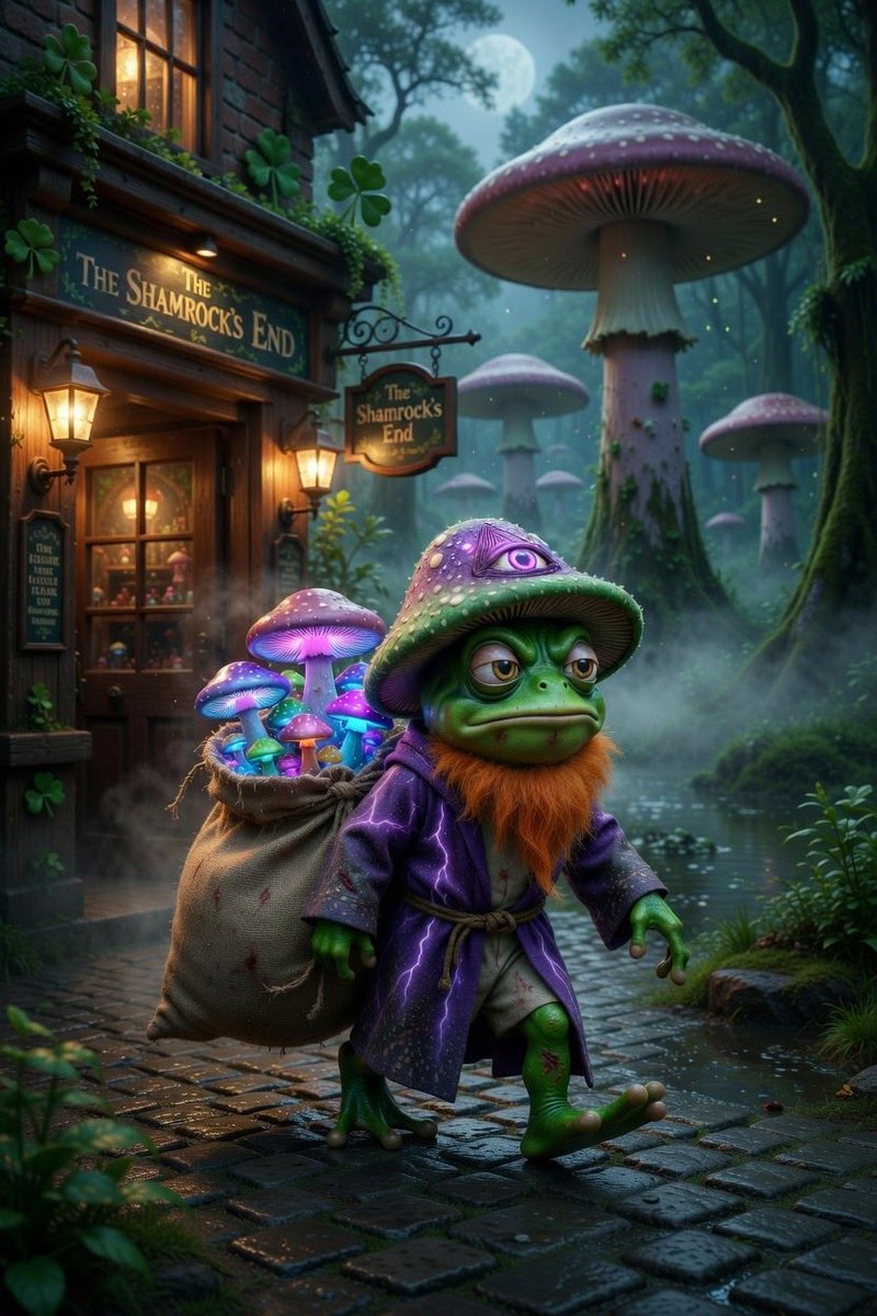 TaTTeD_HaTTeR's tweet photo. They poured the Guinness. I poured the chaos.
Walked out proud, half-bearded, full of spores, sack glowing brighter than the moon.
$PMUSH doesn’t drink — the mushrooms drink him.
Back to the forest we go 🐸🍄🔮
#PepeMushroom #PsilocybinVibes #ThirdEyeOpen #ShroomSquad #Twiztid420