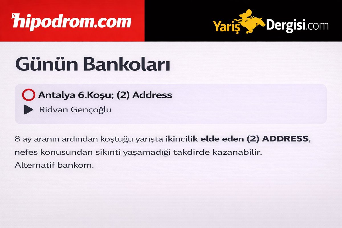Yarış Dergisi tweet media