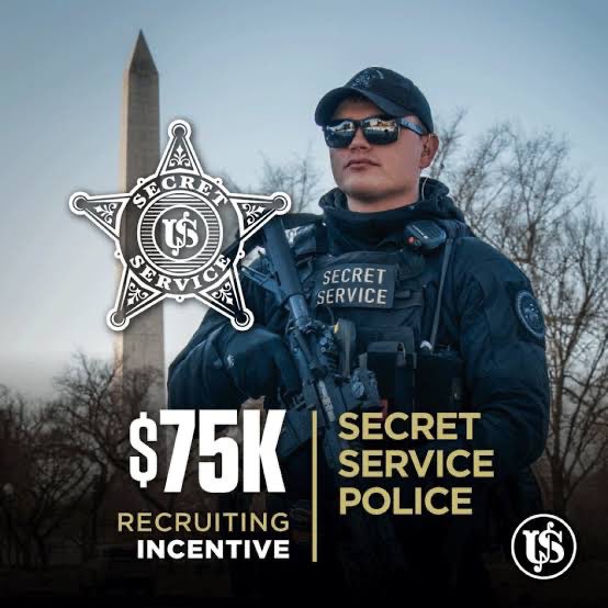 99Pluz's tweet image. The United States Secret Service has announced a major recruitment drive, offering up to $75,000 in incentives to attract new applicants.

#USSecretService #Recruitment #USJobs #GlobalNews #99pluznews