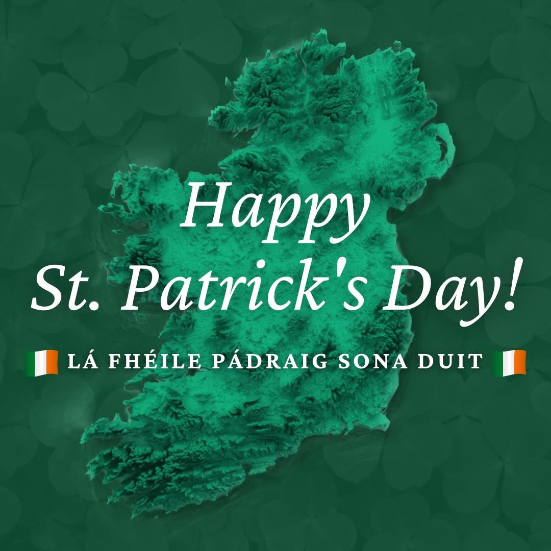 MaryLouMcDonald's tweet photo. 🇮🇪 ☘️ Lá Fhéile Pádraig sona duit! Happy St Patrick's Day! 

Today, we celebrate our beautiful country here at home and right across the world. 

Enjoy the parades, the festivals, the ceol agus craic. Have a great day with family, friends and community. 💚 https://t.co/YiDfkshznL