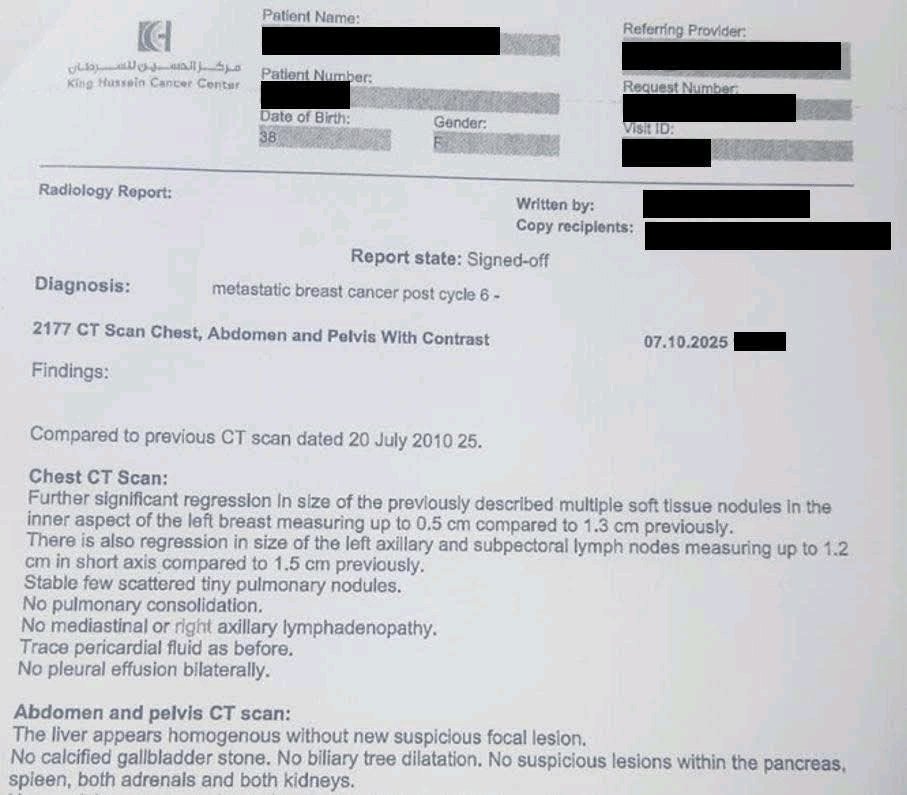 dillipK75513016's tweet photo. NEW ARTICLE: IVERMECTIN and MEBENDAZOLE Testimonial - 37 year old woman in JORDAN with Stage 4 Breast Cancer and nodal and bone metastases reports after 3 months - shrinking tumors. https://t.co/1ECpD5FF8i