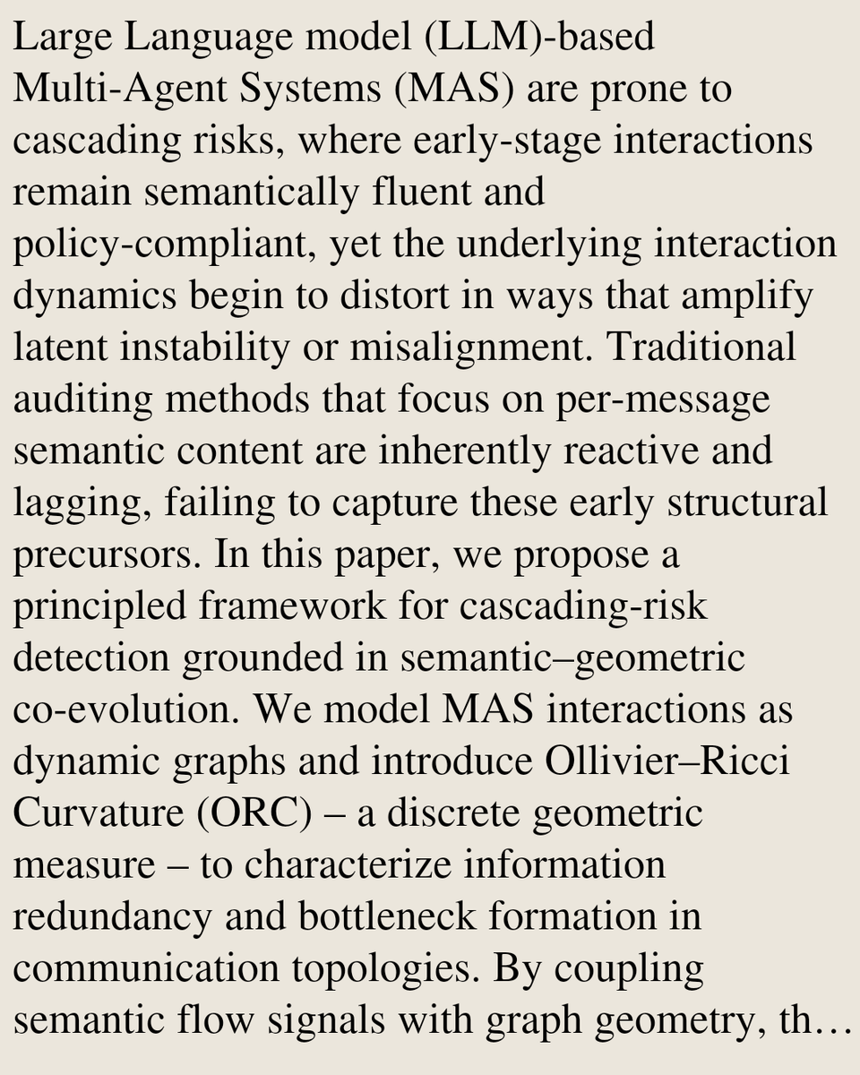 Multiagent Systems arXiv tweet media