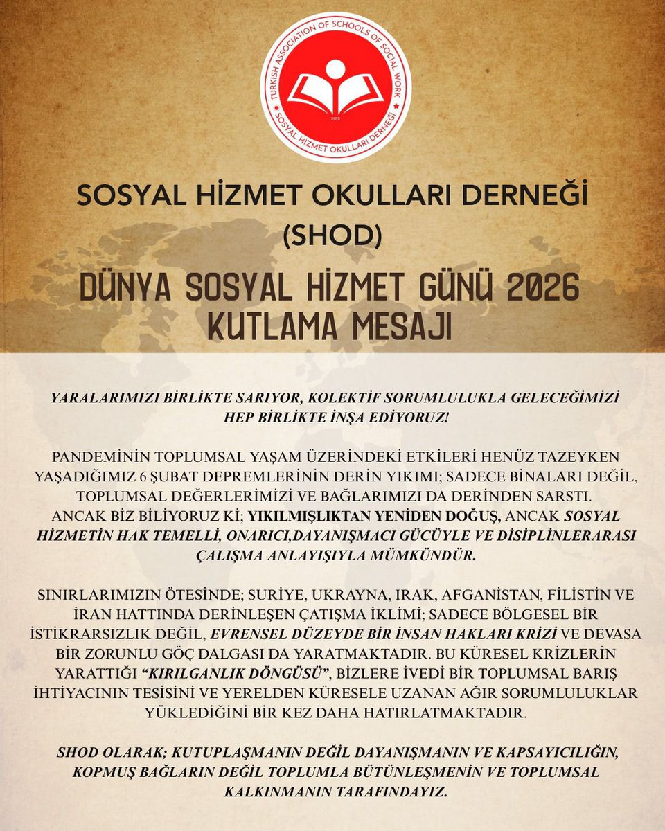 Sosyal Hizmet Okulları Derneği tweet media