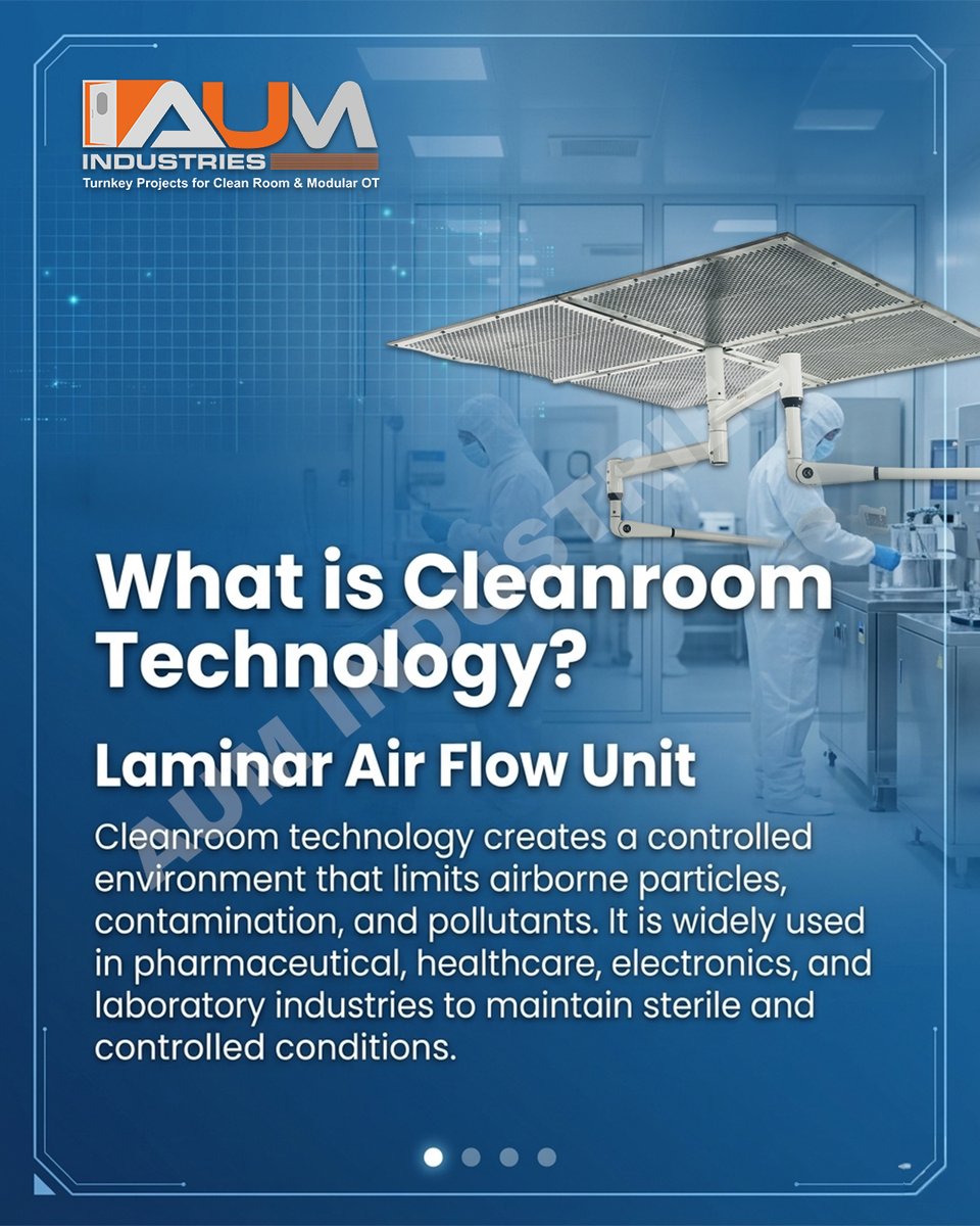 AumIndustries's tweet image. Advanced cleanroom technologies create highly controlled and sterile environments essential for pharmaceutical, healthcare, and laboratory industries. 

#CleanroomTechnology #CleanroomSolutions #ControlledEnvironment #SterileEnvironment #ContaminationControl #PharmaIndustry