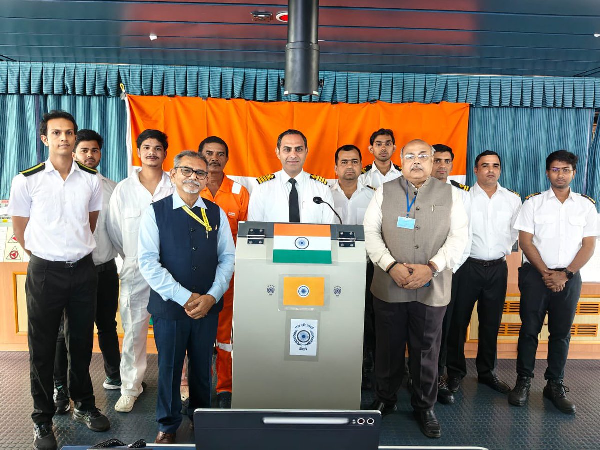 sarbanandsonwal's tweet photo. Interacted with the brave crew of Indian-flagged LPG Carriers Shivalik and Nanda Devi, after reaching Indian shores. 

Operating through the Persian Gulf and the strategically significant Strait of Hormuz, their conduct underscores the importance of vigilance, coordination and responsibility in ensuring safe passage amid evolving global dynamics.

Led by Hon'ble PM Shri @narendramodi ji India remains committed to the safety and well-being of its seafarers and to supporting secure, stable and efficient maritime operations.

@dgshipping_IN