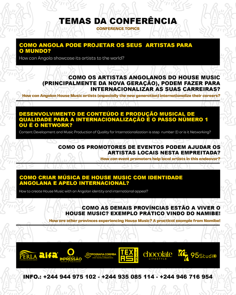 WeAreHouseAngol's tweet photo. É OFICIAL!!

Luanda House Music Conference (LHMC2026)💛
Sáb.18 de Abr🗓️ • 14h:00🕕 • Memorial António Agostinho Neto📍

+Informações em:⬇️

INSTAGRAM:⬇️
https://t.co/BwmOyImolb 
FACEBOOK:⬇️
https://t.co/73QoJu1StZ
TIKTOK:⬇️
https://t.co/4e4lmkwLW9 https://t.co/dVc4VtAFEu