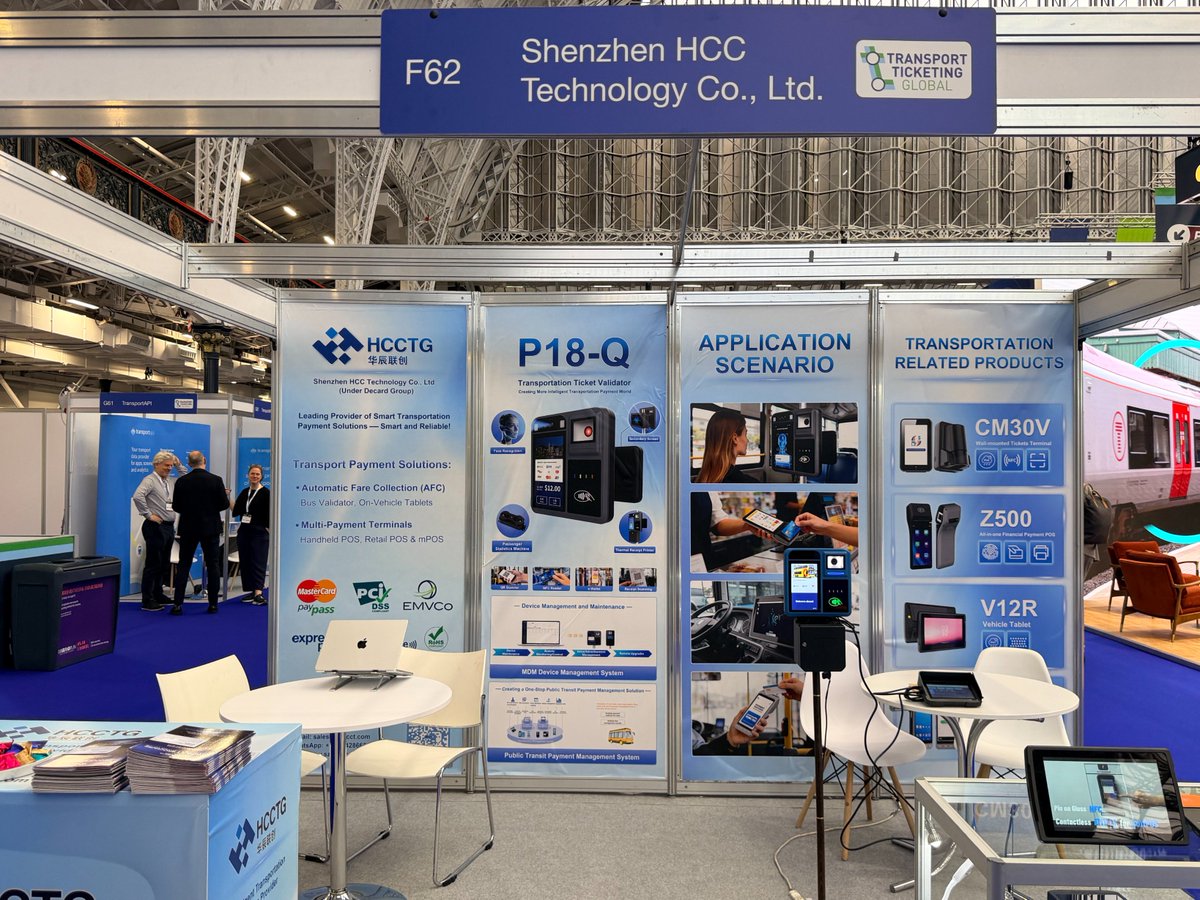 szhcct's tweet image. 🎊 Meet HCCTG at Transport Ticketing Global 2026! 
📍 Olympia London🇬🇧 | Booth F62, 📅 Mar 17–18, 2026
Explore our smart transport payment solutions &amp;amp; latest ticketing terminals! Let’s shape the future of mobility together!
#TransportTicketingGlobal #HCCTG #SmartMobility