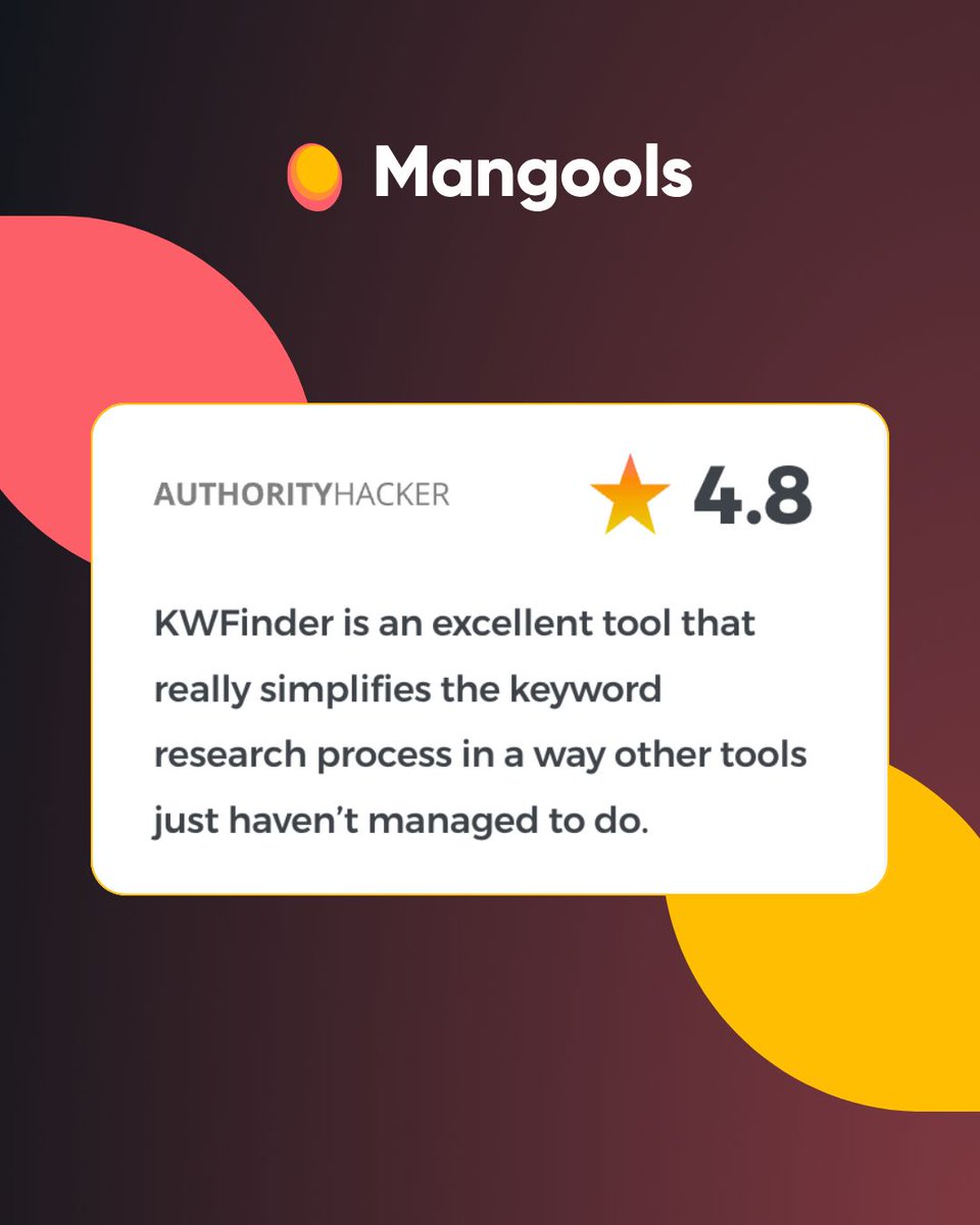 Mangools tweet media