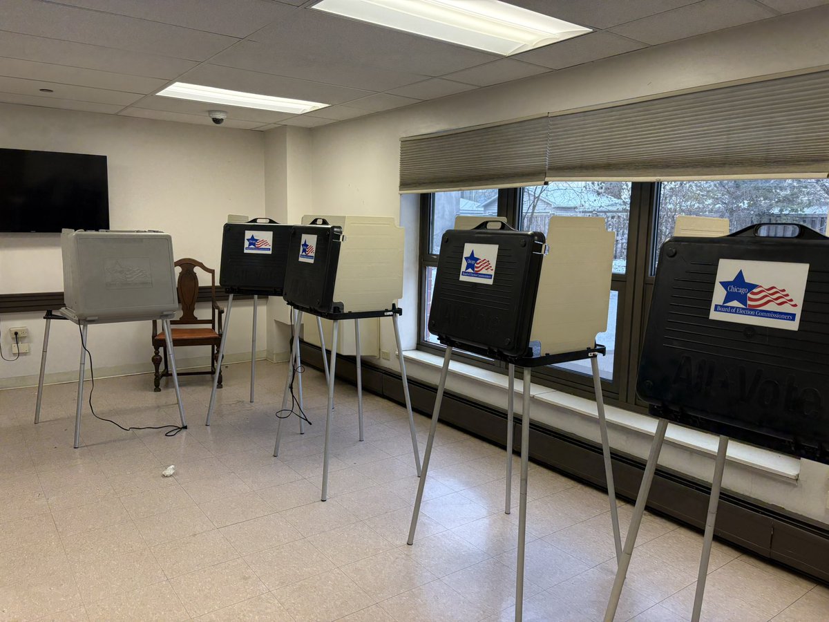 Time to run the polls! 

Get out and #vote  #Chicago !

(Last nights partial setup.)