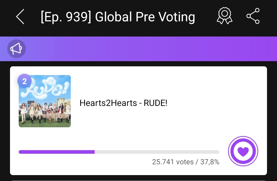 [🗳] SHOW! MUSIC CORE — Global Pre-voting Ep.939 

📲 MUBEAT App
📅 17 - 19 March 2026 | 11.00 (KST)
🖇: mubeat.applink.info/fobjtyCscM

‼️jangan lupa siapkan 150Beats per account untuk live voting

#Hearts2Hearts #하츠투하츠 #H2H
<a href="/Hearts2Hearts/">Hearts2Hearts</a>