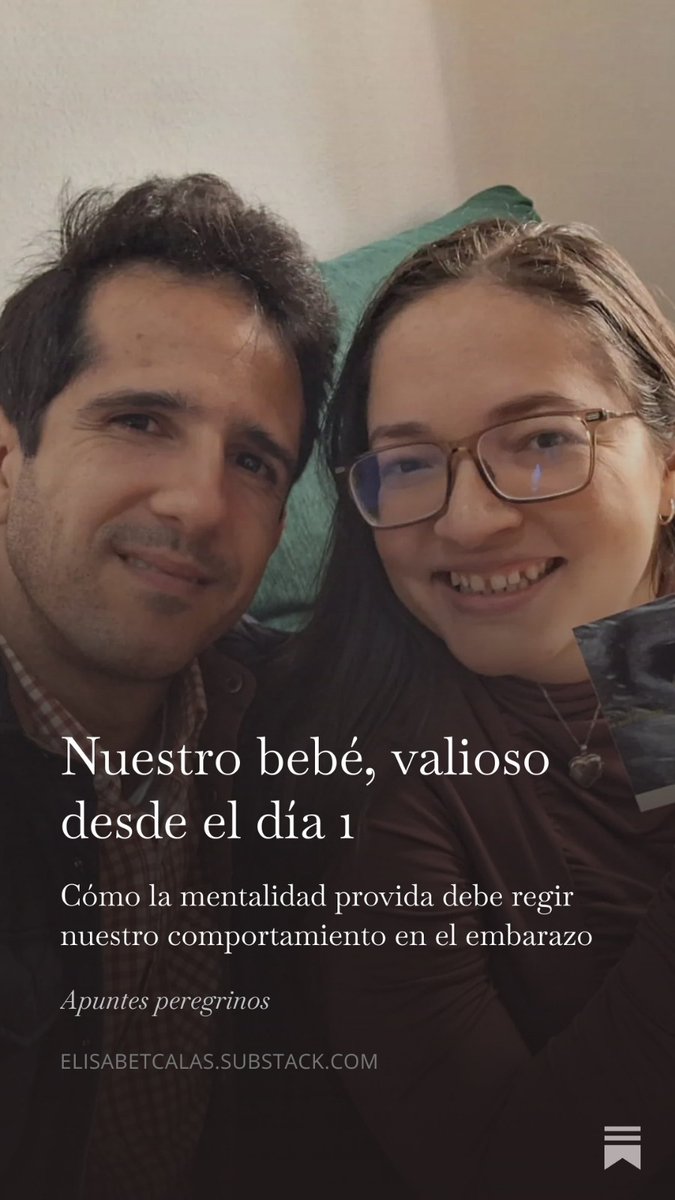 No vamos a ser padres, ya somos padres👇

elisabetcalas.substack.com/p/nuestro-bebe…