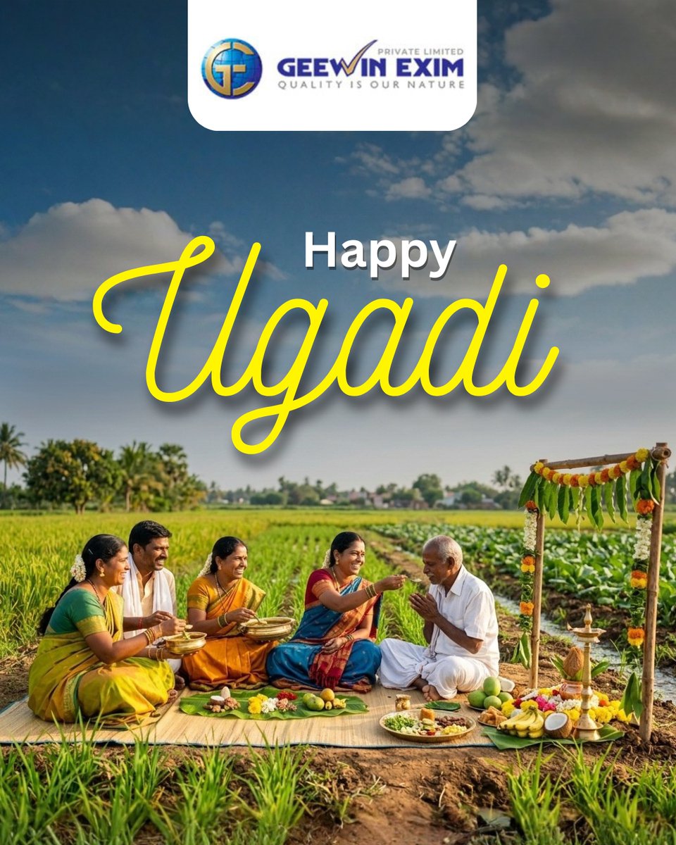 EximGeewin's tweet photo. Welcoming new beginnings filled with growth and prosperity. 
May this Ugadi bring abundance from farms to global markets.

#Ugadi #HappyUgadi #NewBeginnings
#AgroExports #SpiceExporters #GlobalTrade https://t.co/KIFDcuUILQ